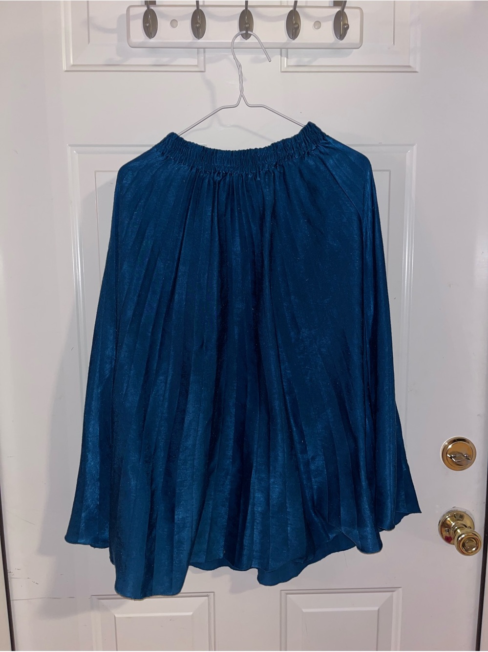 MaxStudio Cerulean Pleated Midi Skirt - Women's Elastic Waist